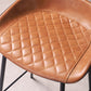 Leather Seat Barstool Industrial Metal Counter Stool with Low Back Clearhalo 'Bar Furniture' 'Bar Stools' 'bar_stools' 'furn' 'furn_bar_stools' 'furniture_bar_stools' 'Kitchen & Dining Furniture' 'kitchen&dining_furn' 'kitchen' 'kitchen_furn' Furniture' 4620511