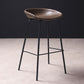 Leather Seat Barstool Industrial Metal Counter Stool with Low Back Clearhalo 'Bar Furniture' 'Bar Stools' 'bar_stools' 'furn' 'furn_bar_stools' 'furniture_bar_stools' 'Kitchen & Dining Furniture' 'kitchen&dining_furn' 'kitchen' 'kitchen_furn' Furniture' 4620528