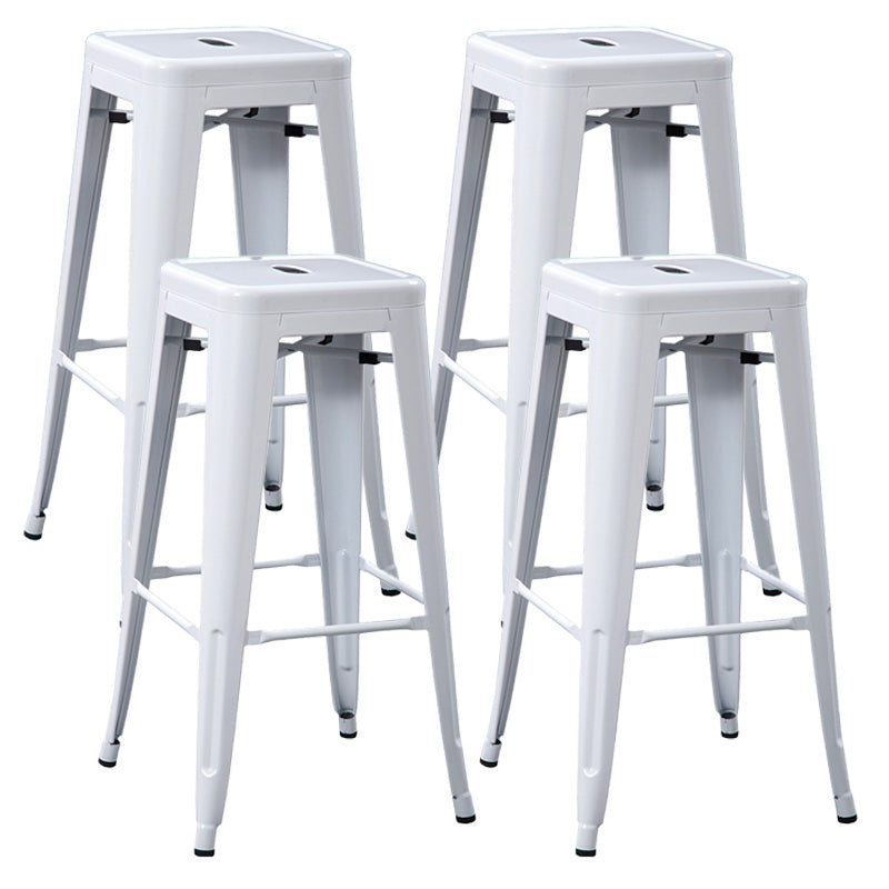 Industrial Style Armless Barstool Iron Counter Stools for Coffee Shop Grey 4 Piece Set Clearhalo 'Bar Furniture' 'Bar Stools' 'bar_stools' 'furn' 'furn_bar_stools' 'furniture_bar_stools' 'Kitchen & Dining Furniture' 'kitchen&dining_furn' 'kitchen' 'kitchen_furn' Furniture' 4620537