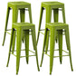 Industrial Style Armless Barstool Iron Counter Stools for Coffee Shop Green 4 Piece Set Clearhalo 'Bar Furniture' 'Bar Stools' 'bar_stools' 'furn' 'furn_bar_stools' 'furniture_bar_stools' 'Kitchen & Dining Furniture' 'kitchen&dining_furn' 'kitchen' 'kitchen_furn' Furniture' 4620545