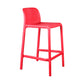 Nordic Macron Stackable Counter Stools Colorful Indoor Plastic Bar Stool Red 1 Piece Counter Stool(26"H) Clearhalo 'Bar Furniture' 'Bar Stools' 'bar_stools' 'furn' 'furn_bar_stools' 'furniture_bar_stools' 'Kitchen & Dining Furniture' 'kitchen&dining_furn' 'kitchen' 'kitchen_furn' Furniture' 4620555