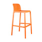 Nordic Macron Stackable Counter Stools Colorful Indoor Plastic Bar Stool Orange 1 Piece Bar Stool(30"H) Clearhalo 'Bar Furniture' 'Bar Stools' 'bar_stools' 'furn' 'furn_bar_stools' 'furniture_bar_stools' 'Kitchen & Dining Furniture' 'kitchen&dining_furn' 'kitchen' 'kitchen_furn' Furniture' 4620569