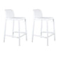 Nordic Macron Stackable Counter Stools Colorful Indoor Plastic Bar Stool White 2 Piece Set Counter Stool(26"H) Clearhalo 'Bar Furniture' 'Bar Stools' 'bar_stools' 'furn' 'furn_bar_stools' 'furniture_bar_stools' 'Kitchen & Dining Furniture' 'kitchen&dining_furn' 'kitchen' 'kitchen_furn' Furniture' 4620579