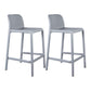 Nordic Macron Stackable Counter Stools Colorful Indoor Plastic Bar Stool Grey 2 Piece Set Counter Stool(26"H) Clearhalo 'Bar Furniture' 'Bar Stools' 'bar_stools' 'furn' 'furn_bar_stools' 'furniture_bar_stools' 'Kitchen & Dining Furniture' 'kitchen&dining_furn' 'kitchen' 'kitchen_furn' Furniture' 4620581