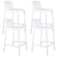 Nordic Macron Stackable Counter Stools Colorful Indoor Plastic Bar Stool White 4 Piece Set Counter Stool(26"H) Clearhalo 'Bar Furniture' 'Bar Stools' 'bar_stools' 'furn' 'furn_bar_stools' 'furniture_bar_stools' 'Kitchen & Dining Furniture' 'kitchen&dining_furn' 'kitchen' 'kitchen_furn' Furniture' 4620591