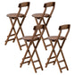 Indoor Minimalism Bar Stool Armless Wood Backrest Folding Counter Stool Brown 4 Piece Set Counter Stool(27"H) Clearhalo 'Bar Furniture' 'Bar Stools' 'bar_stools' 'furn' 'furn_bar_stools' 'furniture_bar_stools' 'Kitchen & Dining Furniture' 'kitchen&dining_furn' 'kitchen' 'kitchen_furn' Furniture' 4620621