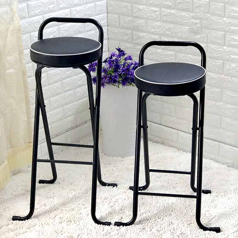 Nordic Style Pu Leather Barstools Folding Counter Stools for Dining Room Clearhalo 'Bar Furniture' 'Bar Stools' 'bar_stools' 'furn' 'furn_bar_stools' 'furniture_bar_stools' 'Kitchen & Dining Furniture' 'kitchen&dining_furn' 'kitchen' 'kitchen_furn' Furniture' 4620624