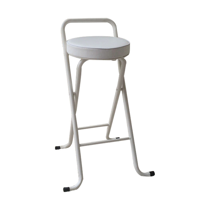 Nordic Style Pu Leather Barstools Folding Counter Stools for Dining Room White 1 Piece Clearhalo 'Bar Furniture' 'Bar Stools' 'bar_stools' 'furn' 'furn_bar_stools' 'furniture_bar_stools' 'Kitchen & Dining Furniture' 'kitchen&dining_furn' 'kitchen' 'kitchen_furn' Furniture' 4620630
