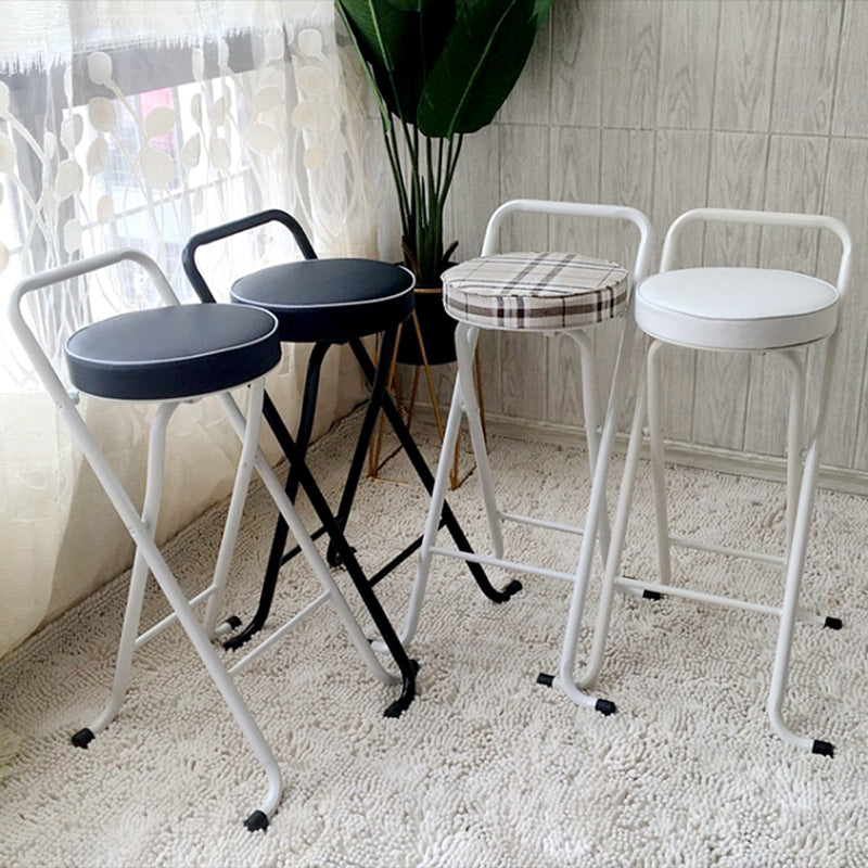 Nordic Style Pu Leather Barstools Folding Counter Stools for Dining Room Clearhalo 'Bar Furniture' 'Bar Stools' 'bar_stools' 'furn' 'furn_bar_stools' 'furniture_bar_stools' 'Kitchen & Dining Furniture' 'kitchen&dining_furn' 'kitchen' 'kitchen_furn' Furniture' 4620638