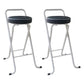 Nordic Style Pu Leather Barstools Folding Counter Stools for Dining Room Black-White 2 Piece Set Clearhalo 'Bar Furniture' 'Bar Stools' 'bar_stools' 'furn' 'furn_bar_stools' 'furniture_bar_stools' 'Kitchen & Dining Furniture' 'kitchen&dining_furn' 'kitchen' 'kitchen_furn' Furniture' 4620639