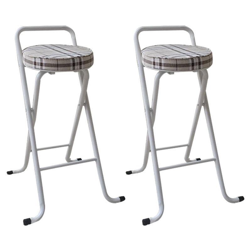 Nordic Style Pu Leather Barstools Folding Counter Stools for Dining Room Off-White 2 Piece Set Clearhalo 'Bar Furniture' 'Bar Stools' 'bar_stools' 'furn' 'furn_bar_stools' 'furniture_bar_stools' 'Kitchen & Dining Furniture' 'kitchen&dining_furn' 'kitchen' 'kitchen_furn' Furniture' 4620643