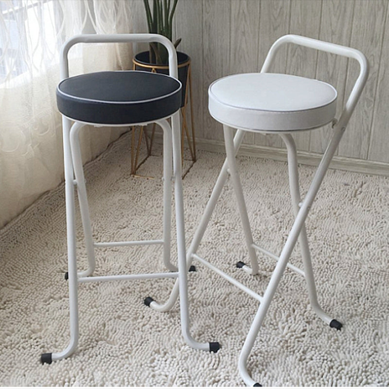 Nordic Style Pu Leather Barstools Folding Counter Stools for Dining Room Clearhalo 'Bar Furniture' 'Bar Stools' 'bar_stools' 'furn' 'furn_bar_stools' 'furniture_bar_stools' 'Kitchen & Dining Furniture' 'kitchen&dining_furn' 'kitchen' 'kitchen_furn' Furniture' 4620645