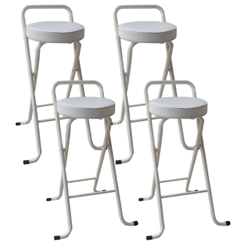 Nordic Style Pu Leather Barstools Folding Counter Stools for Dining Room White 4 Piece Set Clearhalo 'Bar Furniture' 'Bar Stools' 'bar_stools' 'furn' 'furn_bar_stools' 'furniture_bar_stools' 'Kitchen & Dining Furniture' 'kitchen&dining_furn' 'kitchen' 'kitchen_furn' Furniture' 4620649