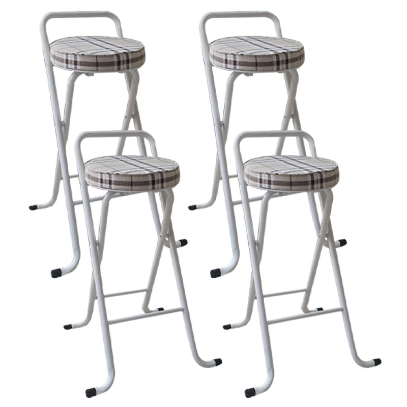Nordic Style Pu Leather Barstools Folding Counter Stools for Dining Room Off-White 4 Piece Set Clearhalo 'Bar Furniture' 'Bar Stools' 'bar_stools' 'furn' 'furn_bar_stools' 'furniture_bar_stools' 'Kitchen & Dining Furniture' 'kitchen&dining_furn' 'kitchen' 'kitchen_furn' Furniture' 4620650