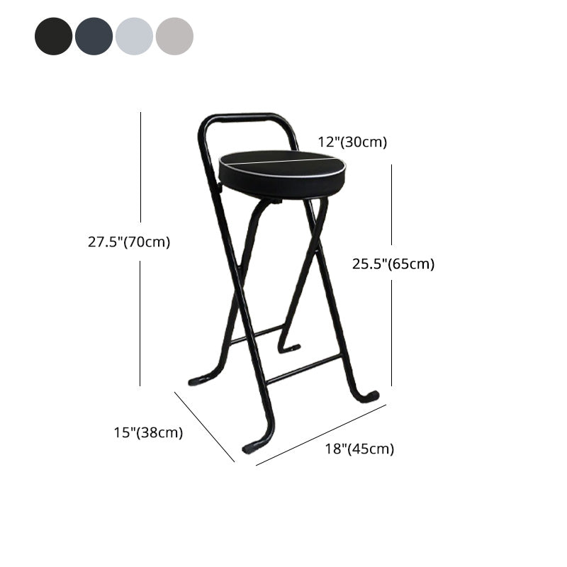 Nordic Style Pu Leather Barstools Folding Counter Stools for Dining Room Clearhalo 'Bar Furniture' 'Bar Stools' 'bar_stools' 'furn' 'furn_bar_stools' 'furniture_bar_stools' 'Kitchen & Dining Furniture' 'kitchen&dining_furn' 'kitchen' 'kitchen_furn' Furniture' 4620651