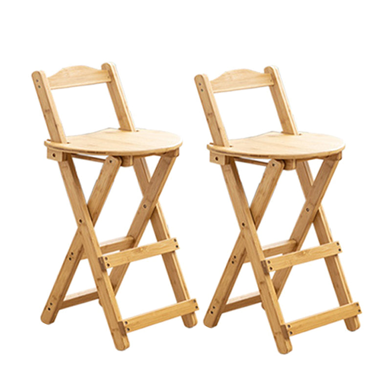 Contemporary Solid Wood Folding Barstools Folding Kitchen Bar Stool Wood 2 Piece Set Short Stool(18"H) Clearhalo 'Bar Furniture' 'Bar Stools' 'bar_stools' 'furn' 'furn_bar_stools' 'furniture_bar_stools' 'Kitchen & Dining Furniture' 'kitchen&dining_furn' 'kitchen' 'kitchen_furn' Furniture' 4620655