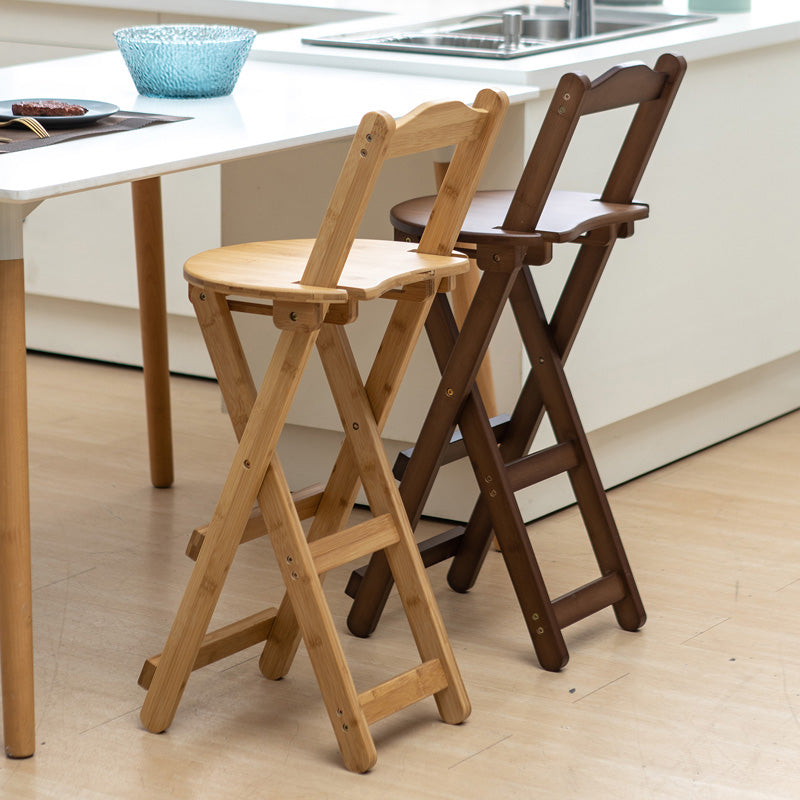 Contemporary Solid Wood Folding Barstools Folding Kitchen Bar Stool Clearhalo 'Bar Furniture' 'Bar Stools' 'bar_stools' 'furn' 'furn_bar_stools' 'furniture_bar_stools' 'Kitchen & Dining Furniture' 'kitchen&dining_furn' 'kitchen' 'kitchen_furn' Furniture' 4620660