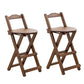 Contemporary Solid Wood Folding Barstools Folding Kitchen Bar Stool Tan 2 Piece Set Short Stool(18"H) Clearhalo 'Bar Furniture' 'Bar Stools' 'bar_stools' 'furn' 'furn_bar_stools' 'furniture_bar_stools' 'Kitchen & Dining Furniture' 'kitchen&dining_furn' 'kitchen' 'kitchen_furn' Furniture' 4620662