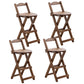 Contemporary Solid Wood Folding Barstools Folding Kitchen Bar Stool Tan 4 Piece Set Short Stool(18"H) Clearhalo 'Bar Furniture' 'Bar Stools' 'bar_stools' 'furn' 'furn_bar_stools' 'furniture_bar_stools' 'Kitchen & Dining Furniture' 'kitchen&dining_furn' 'kitchen' 'kitchen_furn' Furniture' 4620664