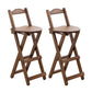Contemporary Solid Wood Folding Barstools Folding Kitchen Bar Stool Tan 2 Piece Set Counter Stool (24"H) Clearhalo 'Bar Furniture' 'Bar Stools' 'bar_stools' 'furn' 'furn_bar_stools' 'furniture_bar_stools' 'Kitchen & Dining Furniture' 'kitchen&dining_furn' 'kitchen' 'kitchen_furn' Furniture' 4620668
