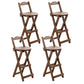 Contemporary Solid Wood Folding Barstools Folding Kitchen Bar Stool Tan 4 Piece Set Counter Stool (24"H) Clearhalo 'Bar Furniture' 'Bar Stools' 'bar_stools' 'furn' 'furn_bar_stools' 'furniture_bar_stools' 'Kitchen & Dining Furniture' 'kitchen&dining_furn' 'kitchen' 'kitchen_furn' Furniture' 4620670