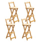 Contemporary Solid Wood Folding Barstools Folding Kitchen Bar Stool Wood 4 Piece Set Counter Stool (24"H) Clearhalo 'Bar Furniture' 'Bar Stools' 'bar_stools' 'furn' 'furn_bar_stools' 'furniture_bar_stools' 'Kitchen & Dining Furniture' 'kitchen&dining_furn' 'kitchen' 'kitchen_furn' Furniture' 4620675