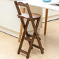 Contemporary Solid Wood Folding Barstools Folding Kitchen Bar Stool Tan 1 Piece Bar Stool(30"H) Clearhalo 'Bar Furniture' 'Bar Stools' 'bar_stools' 'furn' 'furn_bar_stools' 'furniture_bar_stools' 'Kitchen & Dining Furniture' 'kitchen&dining_furn' 'kitchen' 'kitchen_furn' Furniture' 4620676