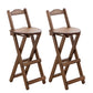 Contemporary Solid Wood Folding Barstools Folding Kitchen Bar Stool Tan 2 Piece Set Bar Stool(30"H) Clearhalo 'Bar Furniture' 'Bar Stools' 'bar_stools' 'furn' 'furn_bar_stools' 'furniture_bar_stools' 'Kitchen & Dining Furniture' 'kitchen&dining_furn' 'kitchen' 'kitchen_furn' Furniture' 4620677