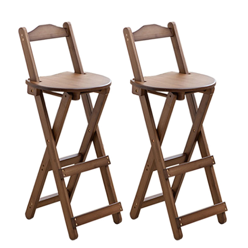 Contemporary Solid Wood Folding Barstools Folding Kitchen Bar Stool Tan 2 Piece Set Bar Stool(30"H) Clearhalo 'Bar Furniture' 'Bar Stools' 'bar_stools' 'furn' 'furn_bar_stools' 'furniture_bar_stools' 'Kitchen & Dining Furniture' 'kitchen&dining_furn' 'kitchen' 'kitchen_furn' Furniture' 4620677