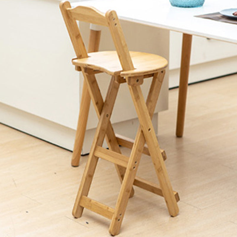 Contemporary Solid Wood Folding Barstools Folding Kitchen Bar Stool Wood 1 Piece Bar Stool(30"H) Clearhalo 'Bar Furniture' 'Bar Stools' 'bar_stools' 'furn' 'furn_bar_stools' 'furniture_bar_stools' 'Kitchen & Dining Furniture' 'kitchen&dining_furn' 'kitchen' 'kitchen_furn' Furniture' 4620679