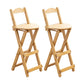 Contemporary Solid Wood Folding Barstools Folding Kitchen Bar Stool Wood 2 Piece Set Bar Stool(30"H) Clearhalo 'Bar Furniture' 'Bar Stools' 'bar_stools' 'furn' 'furn_bar_stools' 'furniture_bar_stools' 'Kitchen & Dining Furniture' 'kitchen&dining_furn' 'kitchen' 'kitchen_furn' Furniture' 4620680