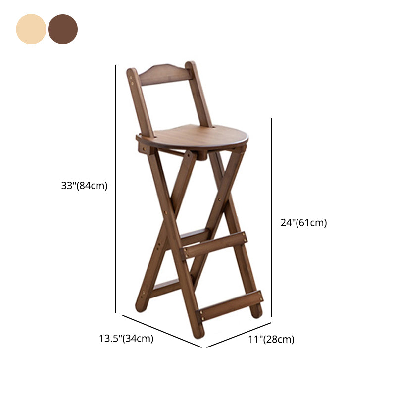 Contemporary Solid Wood Folding Barstools Folding Kitchen Bar Stool Clearhalo 'Bar Furniture' 'Bar Stools' 'bar_stools' 'furn' 'furn_bar_stools' 'furniture_bar_stools' 'Kitchen & Dining Furniture' 'kitchen&dining_furn' 'kitchen' 'kitchen_furn' Furniture' 4620683