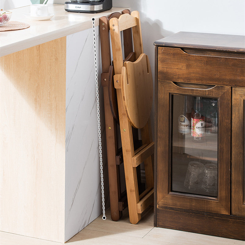 Solid Wood Folding Bar Stool Contemporary Indoor Barstool with Backrest Clearhalo 'Bar Furniture' 'Bar Stools' 'bar_stools' 'furn' 'furn_bar_stools' 'furniture_bar_stools' 'Kitchen & Dining Furniture' 'kitchen&dining_furn' 'kitchen' 'kitchen_furn' Furniture' 4620692