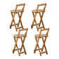 Solid Wood Folding Bar Stool Contemporary Indoor Barstool with Backrest Wood 4 Piece Set Short Stool(18"H) Clearhalo 'Bar Furniture' 'Bar Stools' 'bar_stools' 'furn' 'furn_bar_stools' 'furniture_bar_stools' 'Kitchen & Dining Furniture' 'kitchen&dining_furn' 'kitchen' 'kitchen_furn' Furniture' 4620695