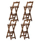 Solid Wood Folding Bar Stool Contemporary Indoor Barstool with Backrest Brown 4 Piece Set Counter Stool (24"H) Clearhalo 'Bar Furniture' 'Bar Stools' 'bar_stools' 'furn' 'furn_bar_stools' 'furniture_bar_stools' 'Kitchen & Dining Furniture' 'kitchen&dining_furn' 'kitchen' 'kitchen_furn' Furniture' 4620702