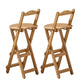 Solid Wood Folding Bar Stool Contemporary Indoor Barstool with Backrest Wood 2 Piece Set Counter Stool (24"H) Clearhalo 'Bar Furniture' 'Bar Stools' 'bar_stools' 'furn' 'furn_bar_stools' 'furniture_bar_stools' 'Kitchen & Dining Furniture' 'kitchen&dining_furn' 'kitchen' 'kitchen_furn' Furniture' 4620705