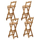 Solid Wood Folding Bar Stool Contemporary Indoor Barstool with Backrest Wood 4 Piece Set Counter Stool (24"H) Clearhalo 'Bar Furniture' 'Bar Stools' 'bar_stools' 'furn' 'furn_bar_stools' 'furniture_bar_stools' 'Kitchen & Dining Furniture' 'kitchen&dining_furn' 'kitchen' 'kitchen_furn' Furniture' 4620708