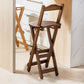 Solid Wood Folding Bar Stool Contemporary Indoor Barstool with Backrest Brown 1 Piece Bar Stool(30"H) Clearhalo 'Bar Furniture' 'Bar Stools' 'bar_stools' 'furn' 'furn_bar_stools' 'furniture_bar_stools' 'Kitchen & Dining Furniture' 'kitchen&dining_furn' 'kitchen' 'kitchen_furn' Furniture' 4620709
