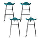 Industrial Style Metal Bar-stool Bucket Seat Sled Legs Counter Stool for Kitchen Bar Blue 4 Piece Set Clearhalo 'Bar Furniture' 'Bar Stools' 'bar_stools' 'furn' 'furn_bar_stools' 'furniture_bar_stools' 'Kitchen & Dining Furniture' 'kitchen&dining_furn' 'kitchen' 'kitchen_furn' Furniture' 4620723