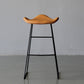 Industrial Style Metal Bar-stool Bucket Seat Sled Legs Counter Stool for Kitchen Bar Light Brown 1 Piece Clearhalo 'Bar Furniture' 'Bar Stools' 'bar_stools' 'furn' 'furn_bar_stools' 'furniture_bar_stools' 'Kitchen & Dining Furniture' 'kitchen&dining_furn' 'kitchen' 'kitchen_furn' Furniture' 4620724