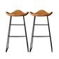 Industrial Style Metal Bar-stool Bucket Seat Sled Legs Counter Stool for Kitchen Bar Light Brown 2 Piece Set Clearhalo 'Bar Furniture' 'Bar Stools' 'bar_stools' 'furn' 'furn_bar_stools' 'furniture_bar_stools' 'Kitchen & Dining Furniture' 'kitchen&dining_furn' 'kitchen' 'kitchen_furn' Furniture' 4620727
