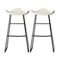 Industrial Style Metal Bar-stool Bucket Seat Sled Legs Counter Stool for Kitchen Bar White 2 Piece Set Clearhalo 'Bar Furniture' 'Bar Stools' 'bar_stools' 'furn' 'furn_bar_stools' 'furniture_bar_stools' 'Kitchen & Dining Furniture' 'kitchen&dining_furn' 'kitchen' 'kitchen_furn' Furniture' 4620733