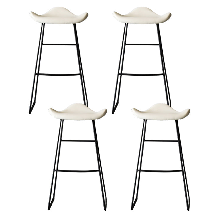 Industrial Style Metal Bar-stool Bucket Seat Sled Legs Counter Stool for Kitchen Bar White 4 Piece Set Clearhalo 'Bar Furniture' 'Bar Stools' 'bar_stools' 'furn' 'furn_bar_stools' 'furniture_bar_stools' 'Kitchen & Dining Furniture' 'kitchen&dining_furn' 'kitchen' 'kitchen_furn' Furniture' 4620735
