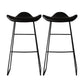 Industrial Style Metal Bar-stool Bucket Seat Sled Legs Counter Stool for Kitchen Bar Black 2 Piece Set Clearhalo 'Bar Furniture' 'Bar Stools' 'bar_stools' 'furn' 'furn_bar_stools' 'furniture_bar_stools' 'Kitchen & Dining Furniture' 'kitchen&dining_furn' 'kitchen' 'kitchen_furn' Furniture' 4620739