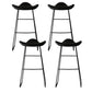 Industrial Style Metal Bar-stool Bucket Seat Sled Legs Counter Stool for Kitchen Bar Black 4 Piece Set Clearhalo 'Bar Furniture' 'Bar Stools' 'bar_stools' 'furn' 'furn_bar_stools' 'furniture_bar_stools' 'Kitchen & Dining Furniture' 'kitchen&dining_furn' 'kitchen' 'kitchen_furn' Furniture' 4620740