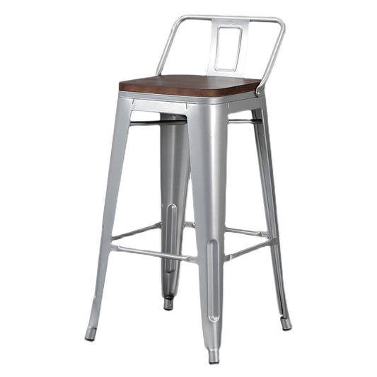 Industrial Style Metal Bar-stool Square Seat Counter Stool for Kitchen Bar Clearhalo 'Bar Furniture' 'Bar Stools' 'bar_stools' 'furn' 'furn_bar_stools' 'furniture_bar_stools' 'Kitchen & Dining Furniture' 'kitchen&dining_furn' 'kitchen' 'kitchen_furn' Furniture' 4620758