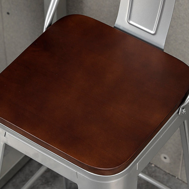 Industrial Style Metal Bar-stool Square Seat Counter Stool for Kitchen Bar Clearhalo 'Bar Furniture' 'Bar Stools' 'bar_stools' 'furn' 'furn_bar_stools' 'furniture_bar_stools' 'Kitchen & Dining Furniture' 'kitchen&dining_furn' 'kitchen' 'kitchen_furn' Furniture' 4620760
