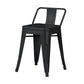 Industrial Style Metal Bar-stool Square Seat Counter Stool for Kitchen Bar Black 1 Piece Short Stool(18"H) Clearhalo 'Bar Furniture' 'Bar Stools' 'bar_stools' 'furn' 'furn_bar_stools' 'furniture_bar_stools' 'Kitchen & Dining Furniture' 'kitchen&dining_furn' 'kitchen' 'kitchen_furn' Furniture' 4620762