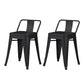 Industrial Style Metal Bar-stool Square Seat Counter Stool for Kitchen Bar Black 2 Piece Set Short Stool(18"H) Clearhalo 'Bar Furniture' 'Bar Stools' 'bar_stools' 'furn' 'furn_bar_stools' 'furniture_bar_stools' 'Kitchen & Dining Furniture' 'kitchen&dining_furn' 'kitchen' 'kitchen_furn' Furniture' 4620764