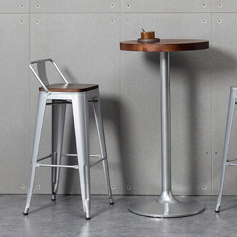 Industrial Style Metal Bar-stool Square Seat Counter Stool for Kitchen Bar Clearhalo 'Bar Furniture' 'Bar Stools' 'bar_stools' 'furn' 'furn_bar_stools' 'furniture_bar_stools' 'Kitchen & Dining Furniture' 'kitchen&dining_furn' 'kitchen' 'kitchen_furn' Furniture' 4620772